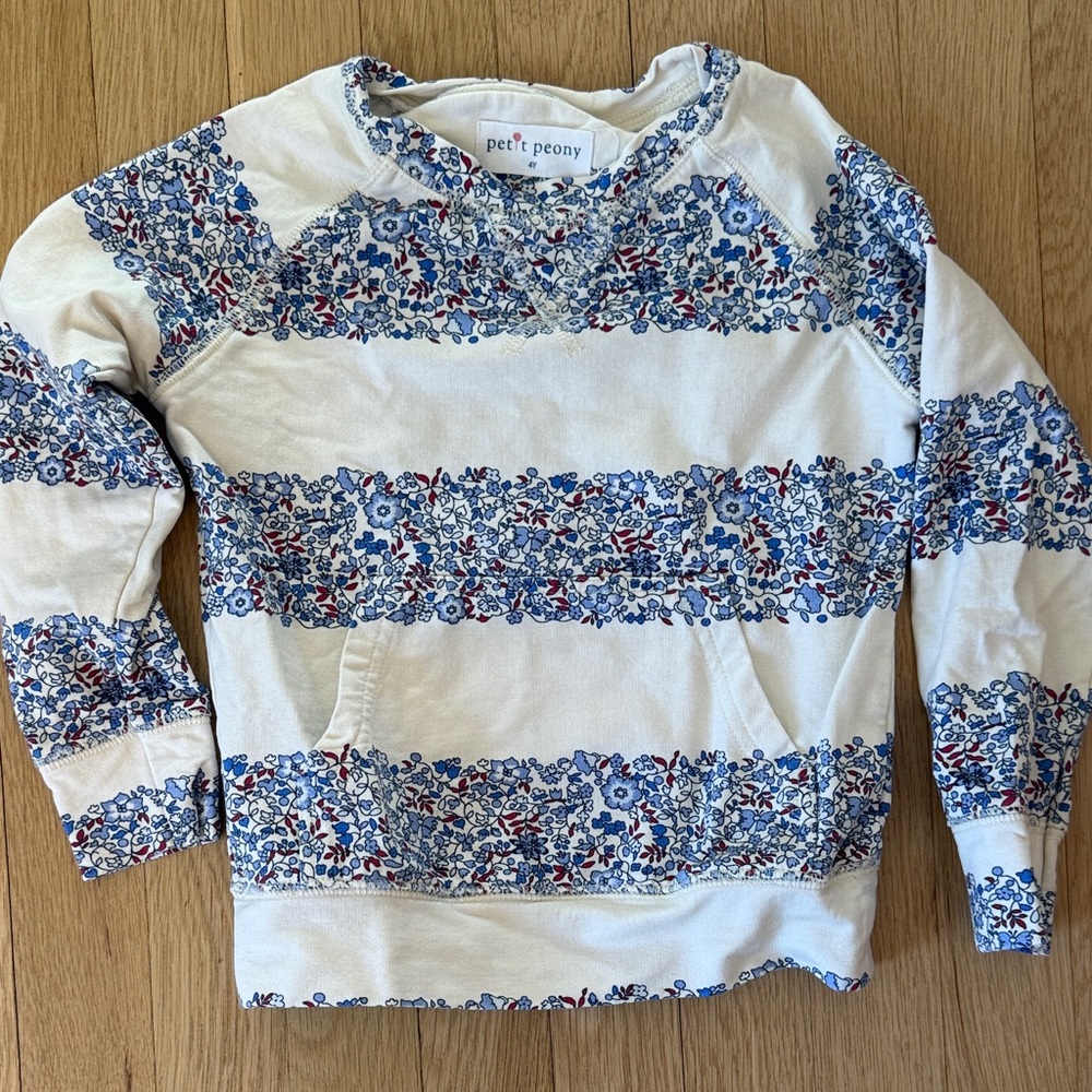Petit peony Blue Floral Kids sweatshirt
